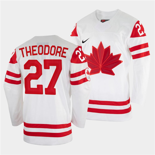 Men's Canada Hockey #27 Alex Pietrangelo 2022 Beijing Winter Olympic White Stitched Jersey